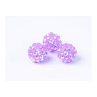 impex rhinestone crystal acrylic beads lilac