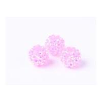 Impex Rhinestone Crystal Acrylic Beads Pink