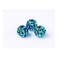 impex rhinestone crystal acrylic beads blue