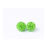 impex rhinestone crystal clay beads light green