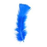 impex turkey craft feathers 17cm royal blue