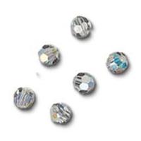Impex Luxe Czech Crystal Round Beads 4mm Crystal AB