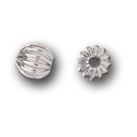 Impex Deluxe Fluted Bead Jewellery Findings 4mm Silver