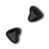 Impex Heart Shape Onyx Stone Craft Beads Black