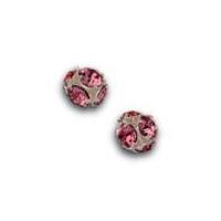 Impex Luxe Czech Crystal Ball Beads Rose Pink