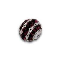 Impex Luxe Czech Crystal 3 Tier Ball Beads Silver/Amethyst