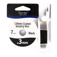 Impex Coated Bead Wire 0.3mm 12m Black