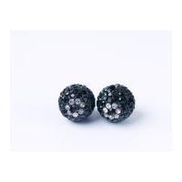 impex rhinestone crystal clay beads blackcrystal