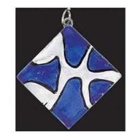 impex deluxe glass pendant silver squarenavy patches