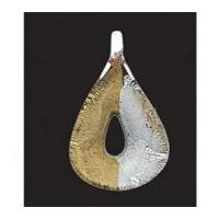 Impex Deluxe Glass Pendant Drop Gold & Silver