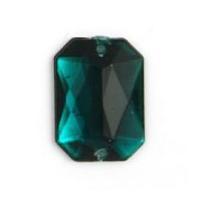 impex rectangular diamante jewels green