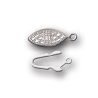 Impex Deluxe Filigree Clasp Jewellery Findings Silver