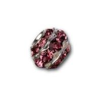 Impex Luxe Czech Crystal Ball Diamante Beads Rose Pink
