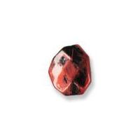 Impex Faceted Shield Beads Red