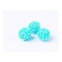 impex rhinestone crystal acrylic beads bright blue