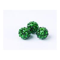 Impex Rhinestone Crystal Acrylic Beads Dark Green