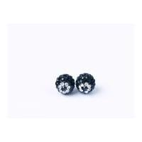 Impex Rhinestone Crystal Clay Beads Black/Crystal