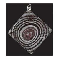 Impex Deluxe Glass Pendant Square Black Spiral