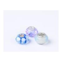 Impex A La Mode Large Hole Glass Beads Light Blue Facet Mix
