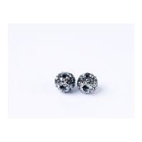 Impex Rhinestone Crystal Clay Beads Graphite/Blk