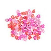 Impex Heart Miniature Buttons Pink