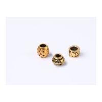 Impex A La Mode Style Spacer Beads Gold Wide Round Mix