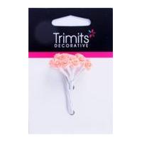 Impex Tiny Rose Flowers on Stems Peach