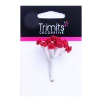 Impex Rose Flowers on Stems Pale Blue