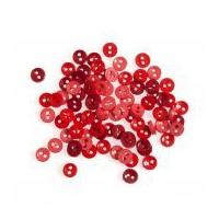 impex round miniature buttons red