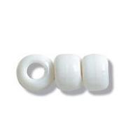 Impex Plastic Large Hole Crow Beads White