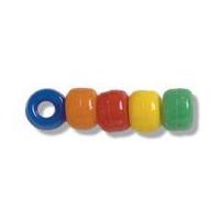 Impex Plastic Large Hole Crow Beads Opaque Assorted