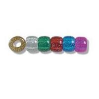 Impex Plastic Large Hole Crow Beads Sparkle Assorted