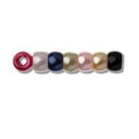 Impex Plastic Large Hole Crow Beads Pearl Assorted