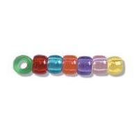 Impex Plastic Large Hole Crow Beads Transparent Assorted