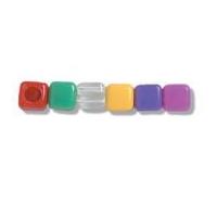 Impex Plastic Square Shape Pony Beads Assorted Colours