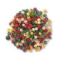 Impex Round Wood Craft Beads 6mm Assorted Colours