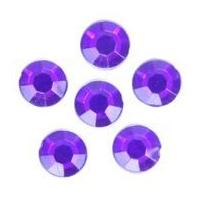 impex round stick on diamante jewels 6mm purple