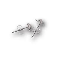 Impex Deluxe Ear Post & Scroll Jewellery Findings Silver