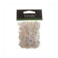 Impex Assorted Buttons for Crafts White