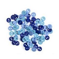 impex round miniature buttons blue