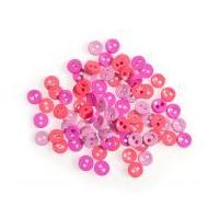 impex round miniature buttons pink