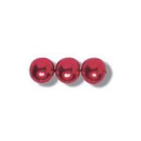 Impex Extra Value Glass Pearl Beads 4mm Red