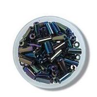 Impex Extra Value Glass Bugle Beads Rainbow