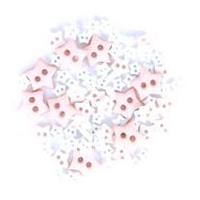 impex star shape miniature buttons white