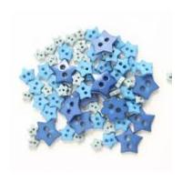 impex star shape miniature buttons blue