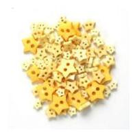 Impex Star Shape Miniature Buttons Yellow