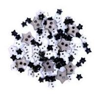 Impex Star Shape Miniature Buttons Black