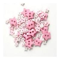 Impex Star Shape Miniature Buttons Pink