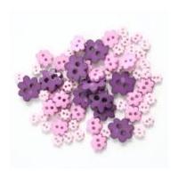 impex flower shape miniature buttons lilac