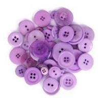 Impex Assorted Buttons for Crafts Lilac